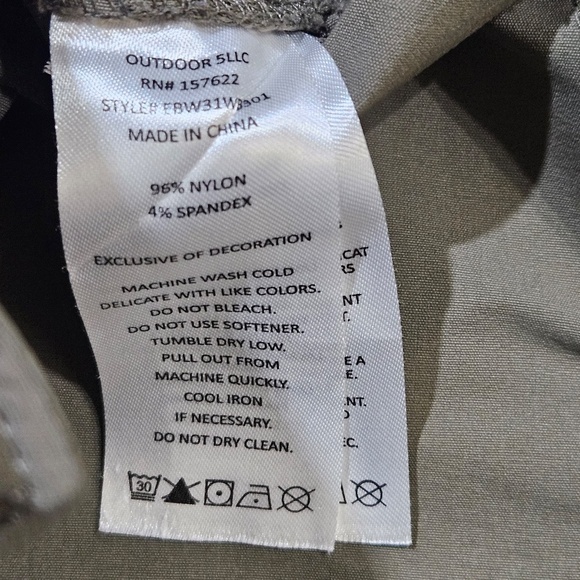 Eddie Bauer Outdoor Pants Womens 10 Olive Green Hiking Comfy Gorpcore Activewear - Picture 7 of 9